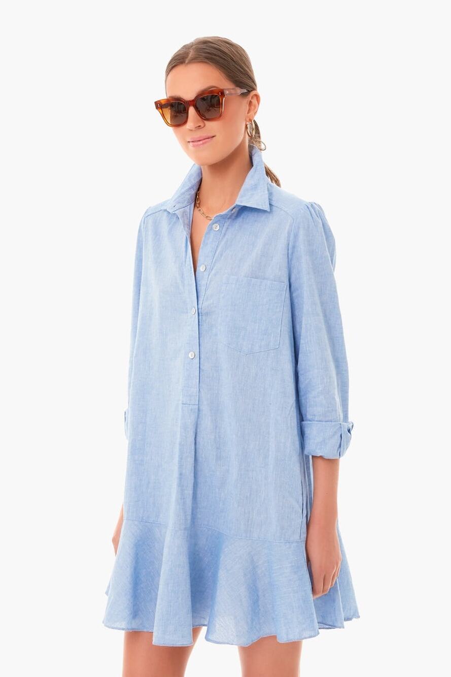 TUCKERNUCK Chambray Callahan Shirt Dress Size L NWT Retail $128 Tuckernuck